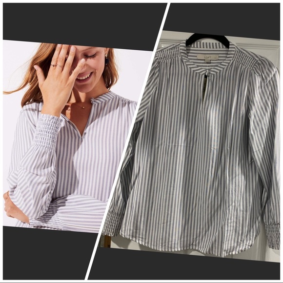 LOFT Tops - NWT loft stripped blouse